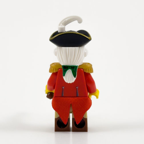 rev03 Revolutionary War British Officer Minifigure Product Photo - Back