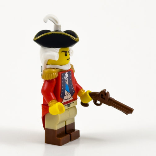 rev03 Revolutionary War British Officer Minifigure Product Photo - Side 1