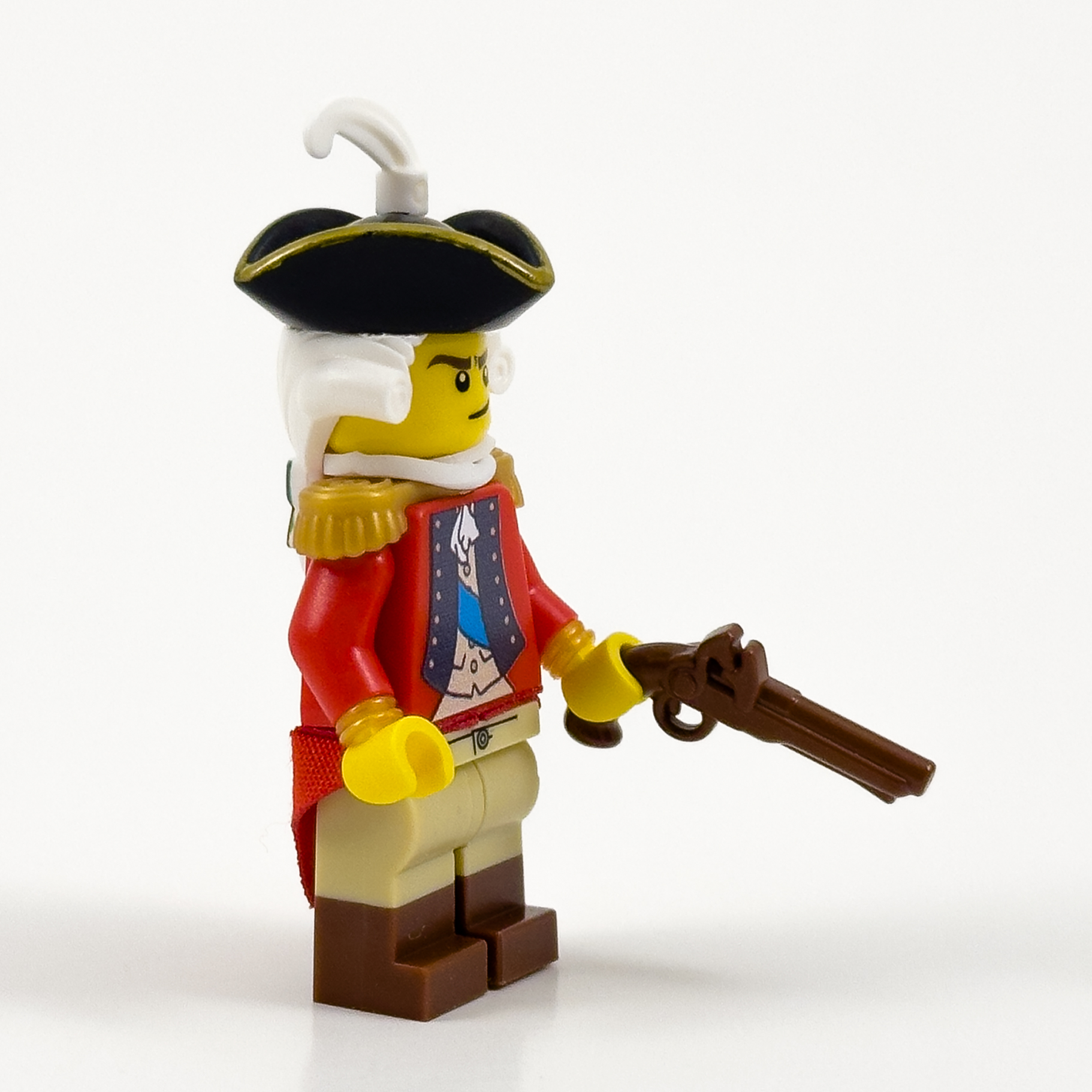 rev03 Revolutionary War British Officer Minifigure Product Photo - Side 1