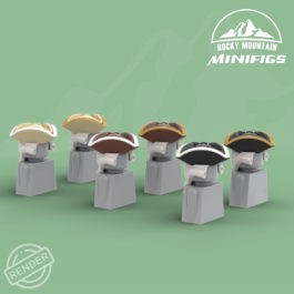 Revolutionary War Tricorner Hat & Powdered Wig