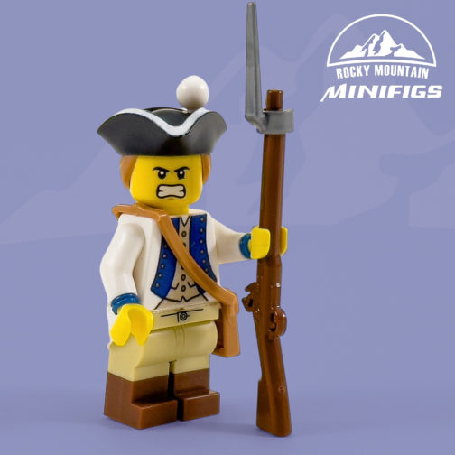 rev07 Revolutionary War French Soldier with Blue Trim Minifigure