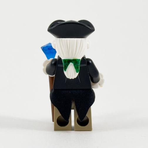 rev10 Male Colonist Minifigure - Black Jacket - Back