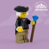 rev10 Revolutionary War Male Colonist - Black Jacket Minifigure