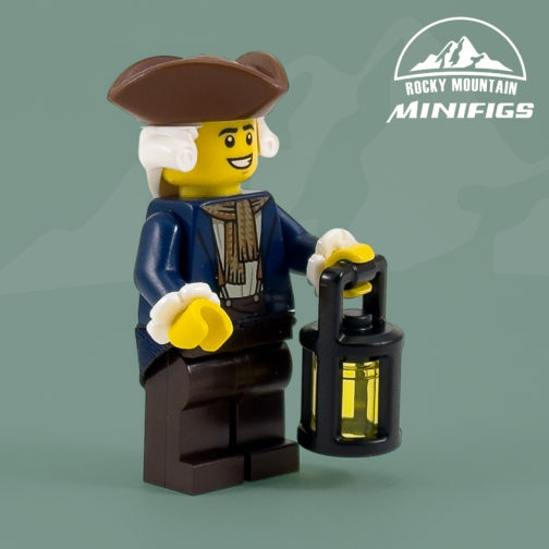 rev11 Revolutionary War Male Colonist - Dark Blue Jacket Minifigure