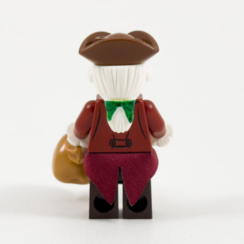 rev13 Male Colonist Minifigure - Dark Red Jacket with Scarf - Back