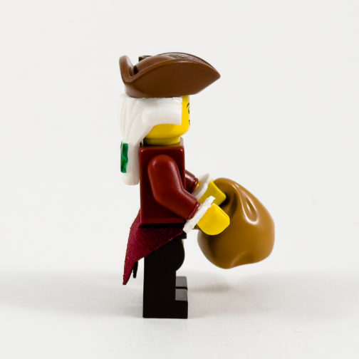 rev13 Male Colonist Minifigure - Dark Red Jacket with Scarf - Side