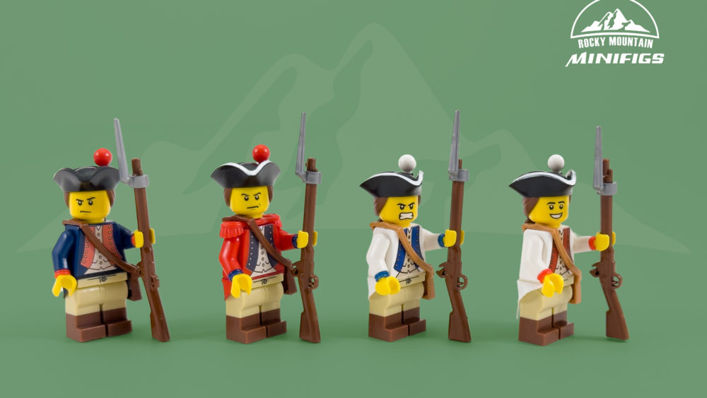 Revolutionary War American, British, and French Minifigures
