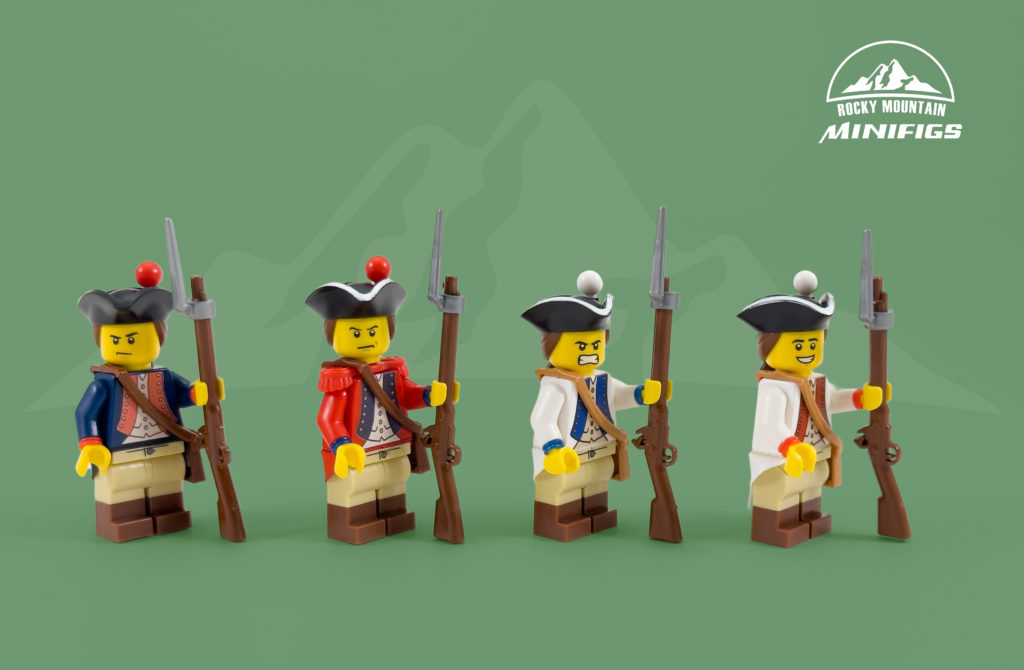 Revolutionary War American, British, and French Minifigures