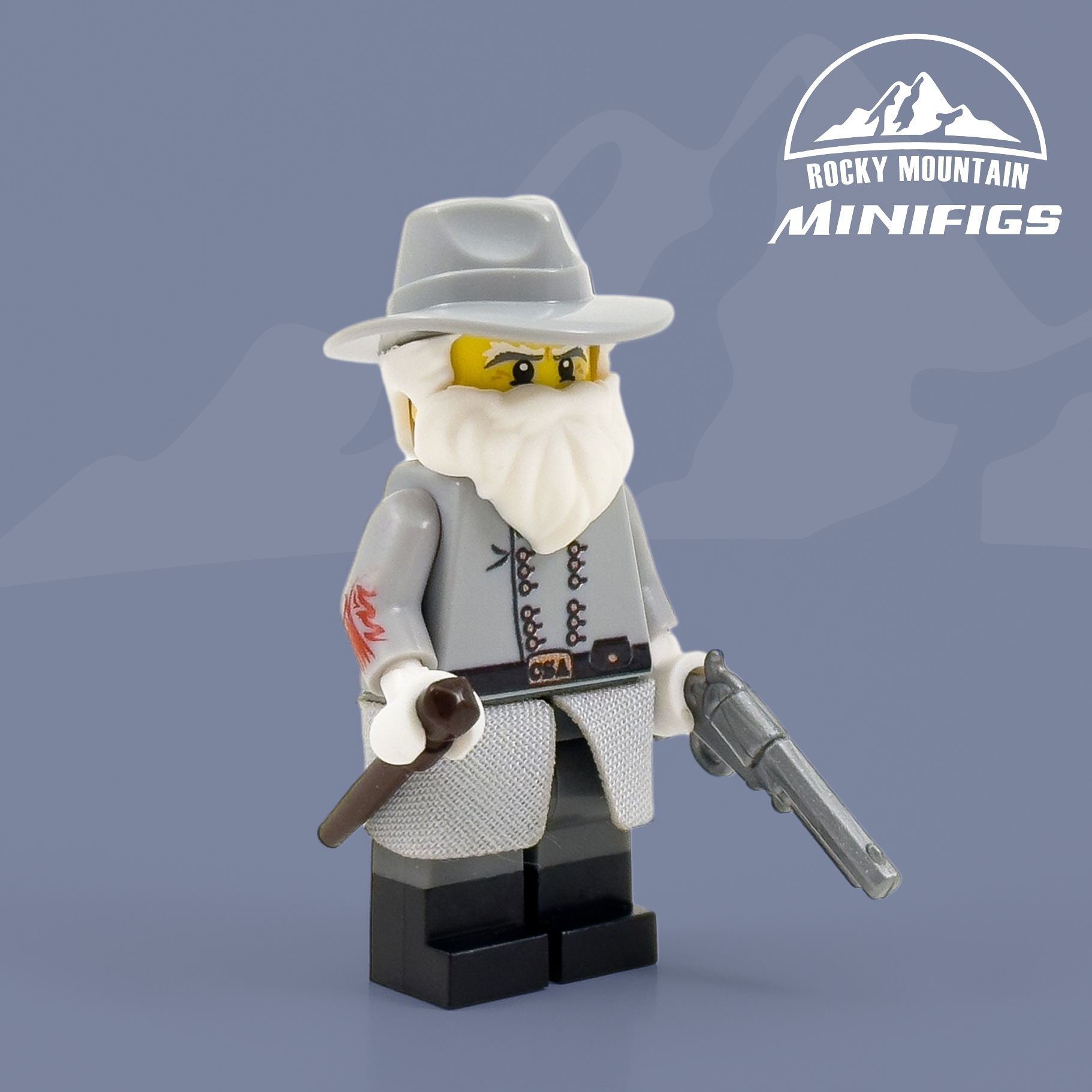 Civil War Rebel Officer Minifigure Rocky Mountain Minifigs