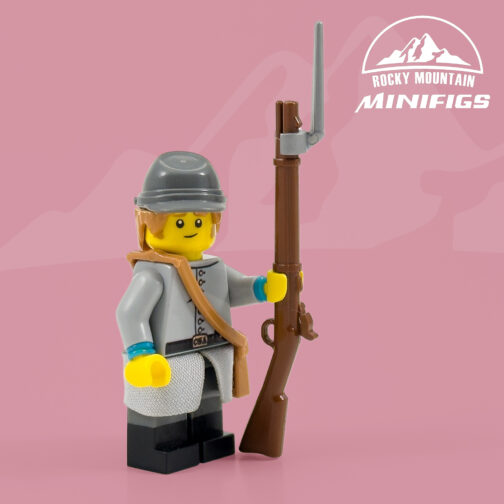 Civ06 - Civil War Confederate Rebel Infantry Soldier Minifigure with Light Hair product photo