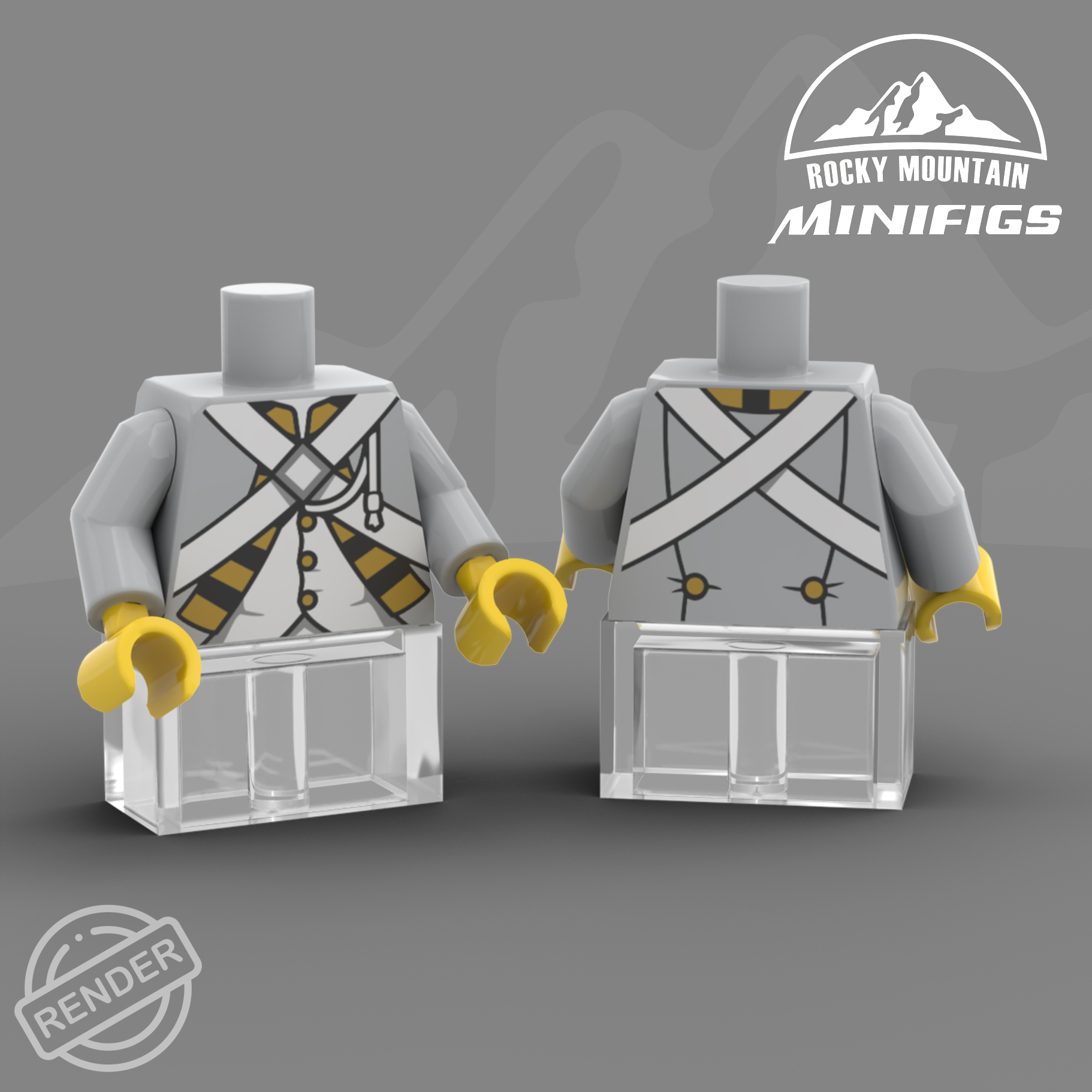 リドル将軍 Full Color Classic Pirates Imperial Soldier IV Torso - Rocky