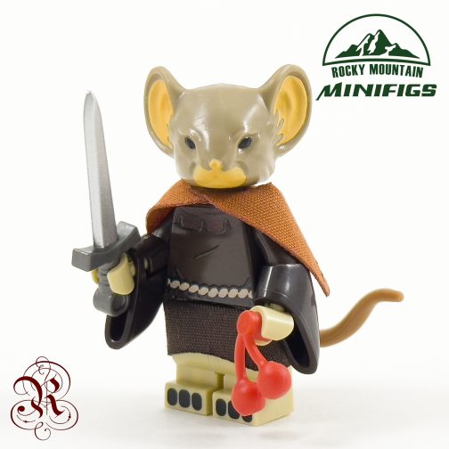 Woodland Creatures Dark Tan Abbey Mouse with Sword Minifigure product photo