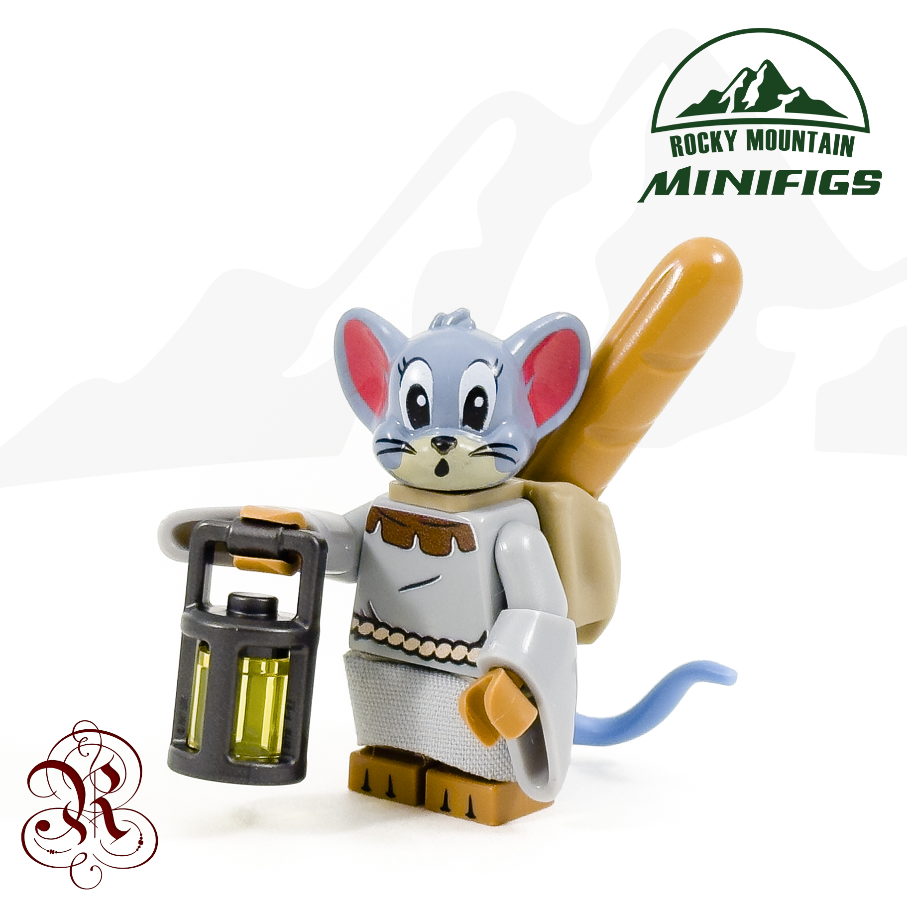 Woodland Creatures Young Abbey Mouse with Lantern Minifigure product photo