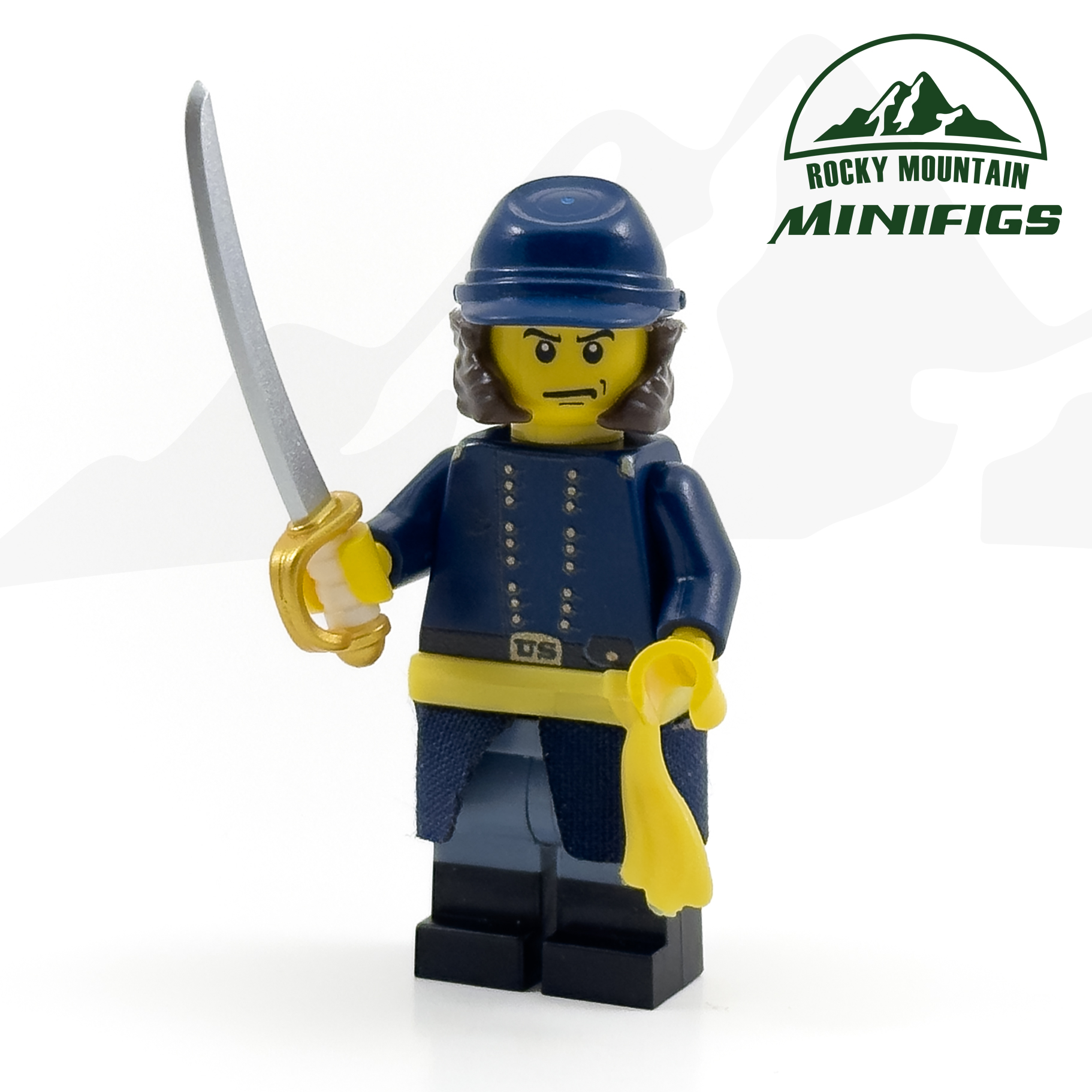 Civil War Union Infantry Captain Minifigure - Rocky Mountain Minifigs