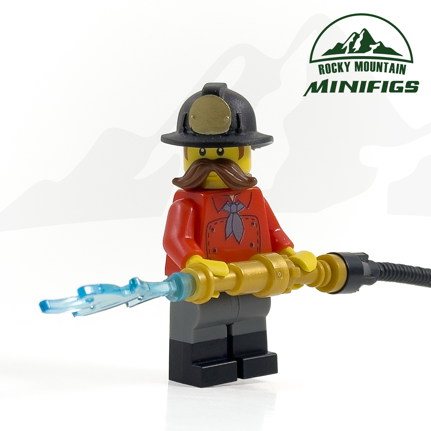 Western Horse-drawn Pumpwagon Fireman Minifigure product photo