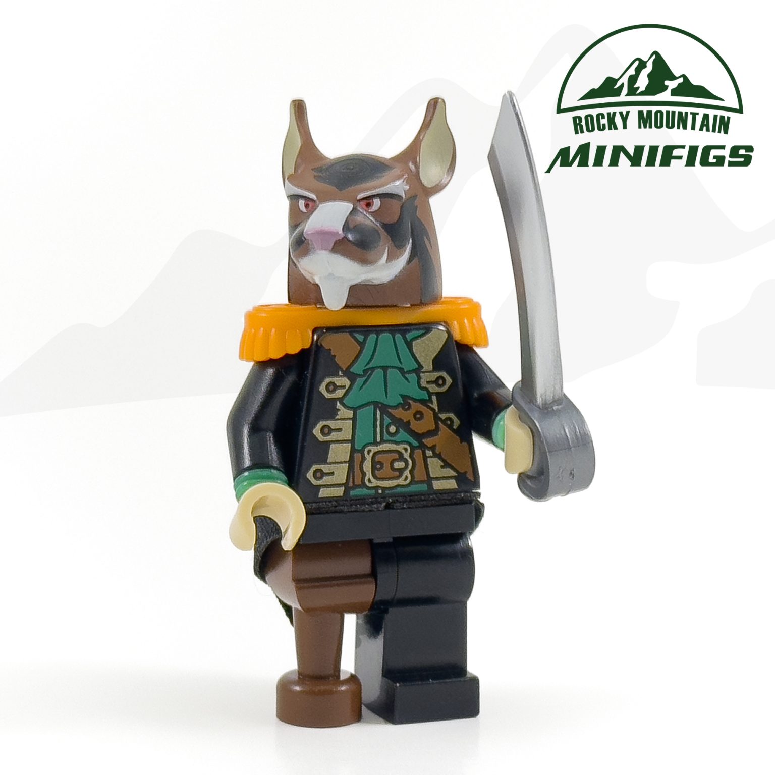 Redish Brown Rats Woodland Creatures Reddish Brown Sea Rat with Black Jacket Minifigure ...