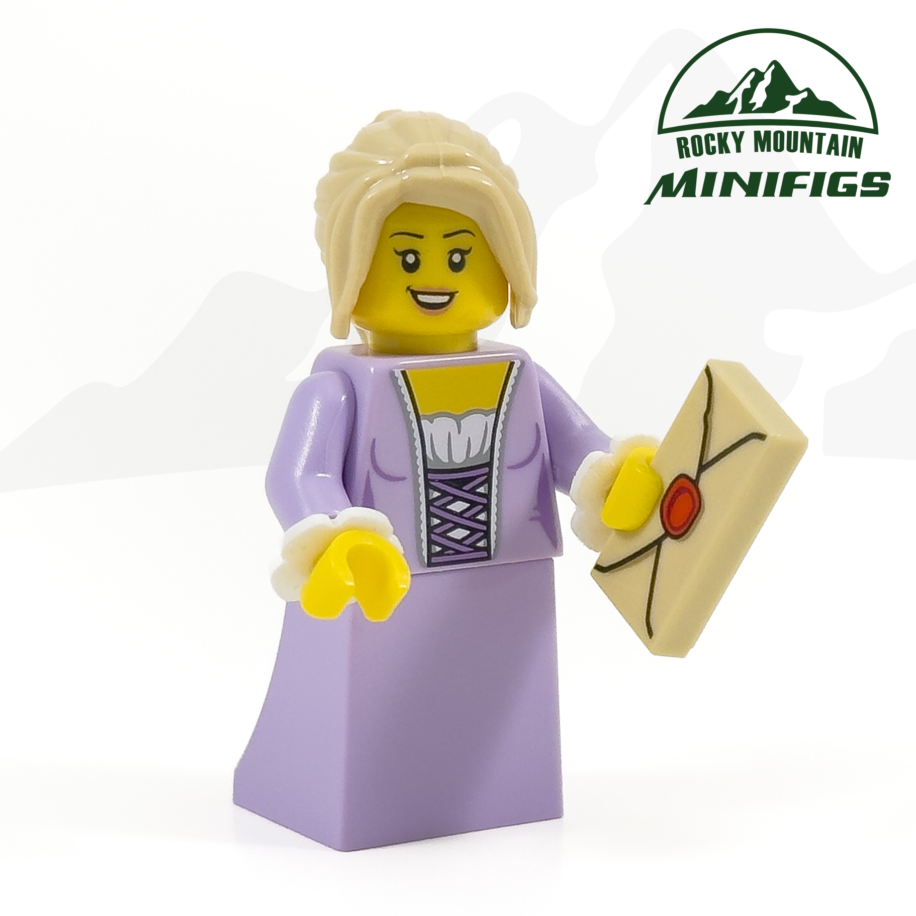 Revolutionary War Female Colonist With Lavender Dress Minifigure product photo
