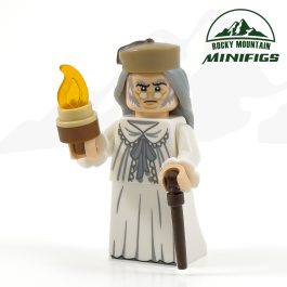 Revolutionary War Victorian Ebenezer Scrooge Minifigure with Nightgown and Nightcap product photo