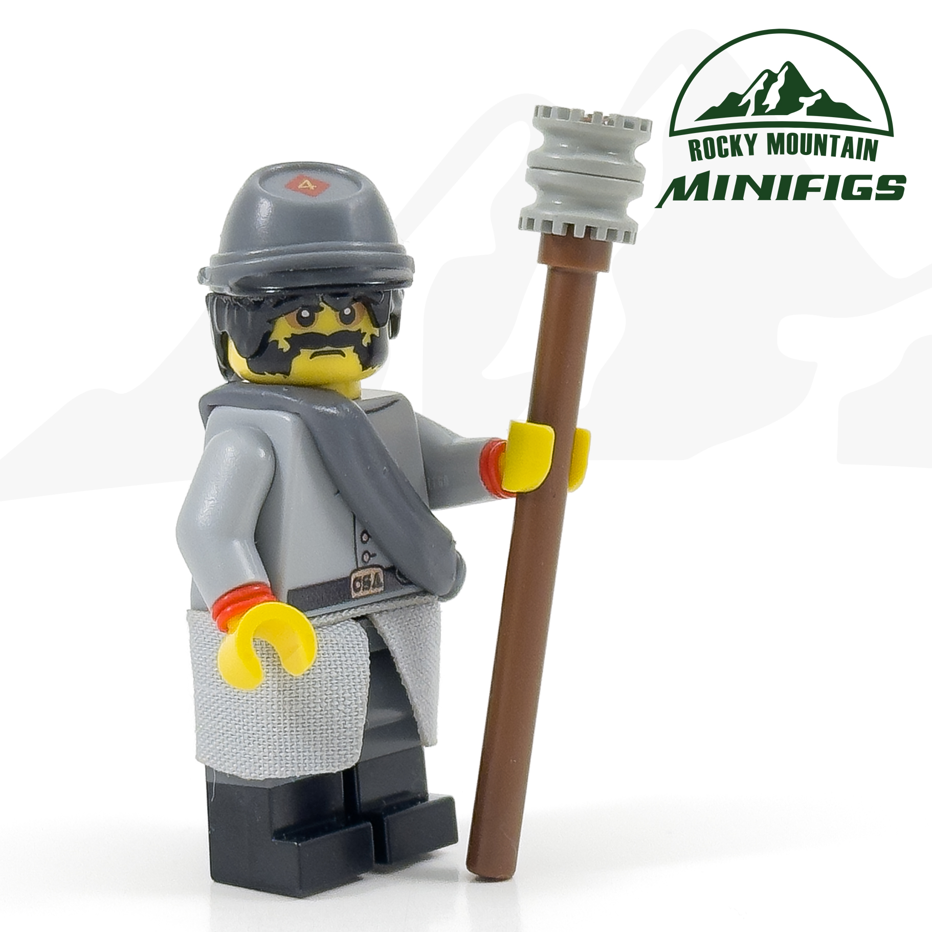 Civil War Rebel Artillery Sponger Minifigure with Molded Bedroll product photo