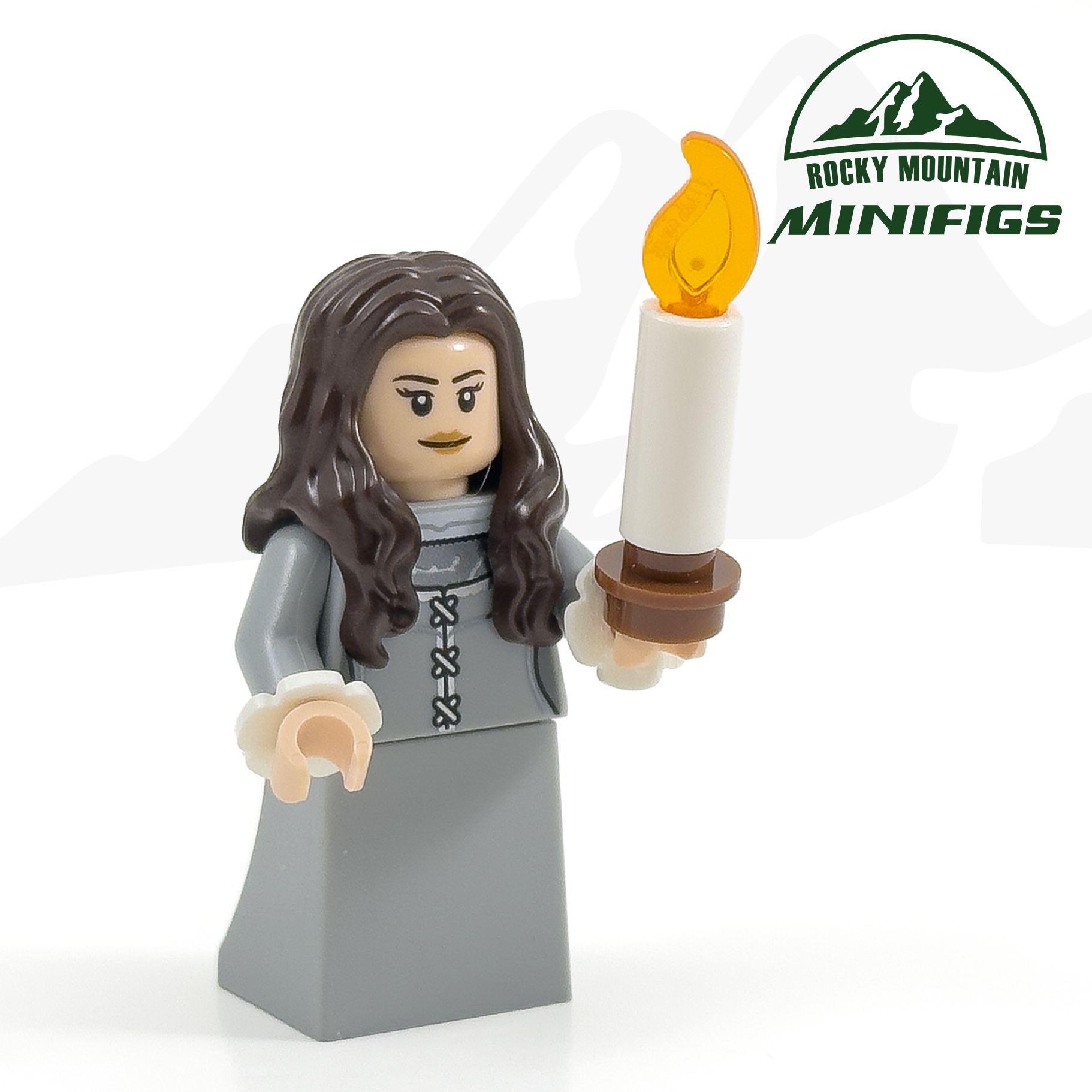 Revolutionary War Female Colonist with Gray Dress Minifigure product photo